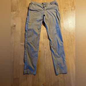 Men’s lululemon khaki pants slim fit 33/37